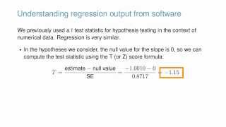 Inference for Linear Regression [upl. by Yarised]