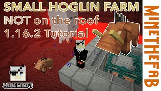 Small Hoglin Farm  NOT on The Roof of The Nether  TUTORIAL [upl. by Eirod]