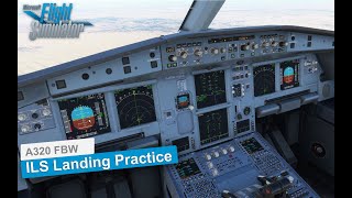 MSFS 2020  Tutorial  How to practice ILS landing in A320neo Flybywire [upl. by Hum755]