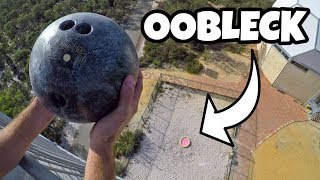 BOWLING BALL Vs OOBLECK from 45m [upl. by Nolrak794]