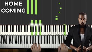 Kanye West  Homecoming Piano Tutorial Lesson [upl. by Nylatsyrc512]