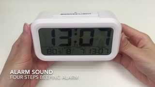 JCC automatic night glow digital alarm clock Unboxing and review  3019 [upl. by Hanonew817]