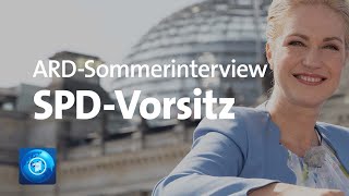 Manuela Schwesig kommissarische SPDVorsitzende im Interview [upl. by Nrevel1]