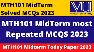 mth101 midterm paper 2023  Download File in PDF [upl. by Aikimat741]