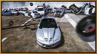 INDESTRUCTIBLE DRAG PONTIAC GRAPPLES COPS IN GTA 5 RP [upl. by Aisila]