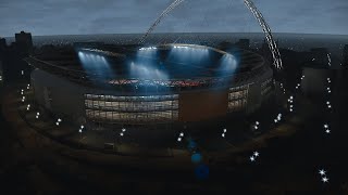 Wembley Stadium Aerial Tunnel amp UCL Final Ad Banners by papijonnnn its great [upl. by Sidonius]