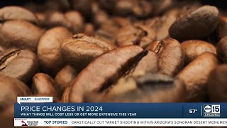 Price changes in 2024 What things are expected to cost less or get more expensive this year [upl. by Akerdal778]