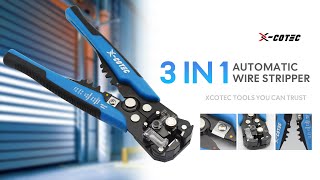 How to use Automatic Wire Stripping Tool WireStripper Xcotec wire electrical tools amazon [upl. by Dionne]