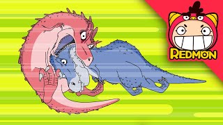 Who is the strongest one of all  Exploring dinosaurs  dinosaur cartoon  REDMON [upl. by Anh]