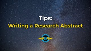 Tips Writing a Research Abstract [upl. by Ettezel]