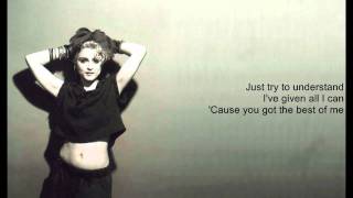 Madonna  Borderline Lyrics On Screen [upl. by Yliah842]