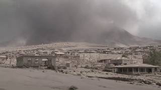 Soufriere Hills volcano destruction at Plymouth [upl. by Aiclef]