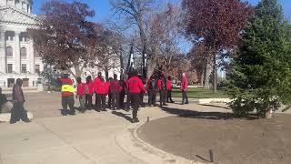 NeoNazi demonstrators march in downtown Madison [upl. by Odin]