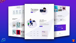 Complete Portfolio Website with Bootstrap  HTMLCSS [upl. by Auqinehs]