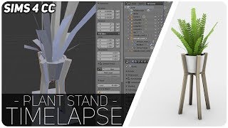 Making CC for Sims 4  Timelapse Plant Stand [upl. by Hoffer]