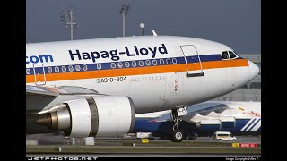 HapagLloydHapagfly Airbus A310 Fleet History 19882006 [upl. by Tdnaltroc]