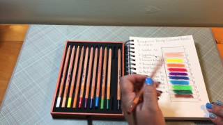 Bruynzeel Coloured Pencils 12 Count Colour Chart [upl. by Solram524]