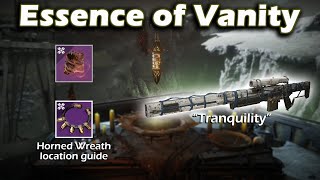 Destiny 2 Shadowkeep  Essence of Vanity  Horned Wreath Location  Tranquility Guide [upl. by Nolyaj387]