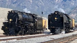 Big Boy 4014 amp The Living Legend 844 Double Header Steam Train The Great Race To Ogden Must See [upl. by Yllaw]