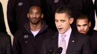 President Obama Greets the Lakers [upl. by Ormsby170]