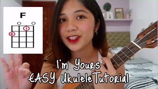 Im Yours by Jason Mraz  EASY Ukulele Tutorial  Play Along by Via Ignacio [upl. by Iand]