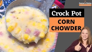 Crock Pot Corn Chowder  Corn Chowder Recipe Delish [upl. by Darnell]