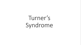 Turners Syndrome  For Medical Students [upl. by Salome22]