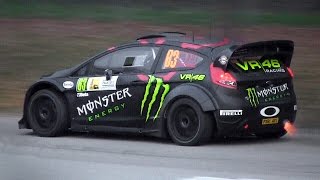 Ford Fiesta RS WRC Tribute with Pure Sounds Burnouts Flames amp More [upl. by Steck]