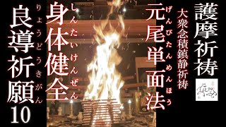 【護摩祈祷】良導祈願10身体健全祈願護摩火炎・護摩焚き [upl. by Eatnoid]