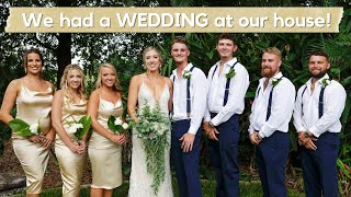 Simple Outdoor AtHome Wedding  Backyard Ceremony and Reception  The Crosson Cottage DIY [upl. by Anirtep346]