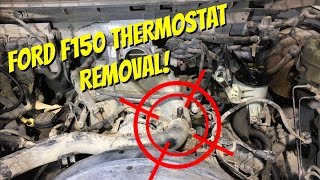 DIY THERMOSTAT REPLACEMENT FORD 54l F150EXPEDITION [upl. by Naaman820]