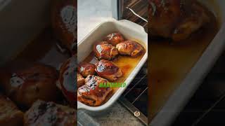 Sweet and savory honey soy glazed chicken thighs food recipes cooking viralshorts easyrecipes [upl. by Aicil]