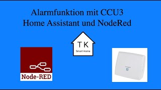 Alarmfunktion mit CCU3 Home Assistant und NodeRed [upl. by Winnah]