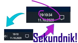 Jak pokazać sekundy na pasku Windows 10  sekundnik [upl. by Yrrem980]