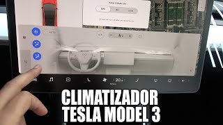 TESLA MODEL 3 cómo funciona la climatización AC [upl. by Anelem]