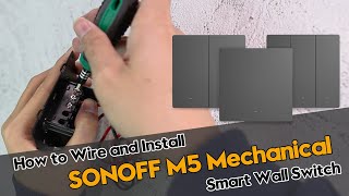 How to Wire and Install SONOFF M5 WiFi Smart Wall Switch with Physical Buttons [upl. by Vaios]