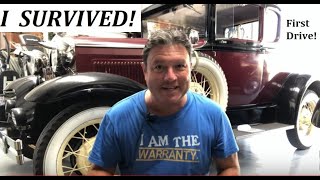 First drive of 1931 Ford Model A Hooptie Very sketchy [upl. by Noreik]