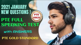 PTE Full Speaking Test 2021  With Answers  New Questions Released [upl. by Eisso]