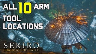 Sekiro Shadows Die Twice  All 10 Prosthetic Arm Tool Locations [upl. by Etnaled472]