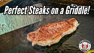 HOW TO COOK A STEAK ON THE BLACKSTONE GRIDDLE [upl. by Fitzger835]