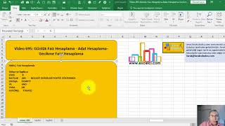 Excel Günlük Faiz Hesaplama  Adat Hesaplama  Gecikme Faizi Hesaplama [upl. by Celene]