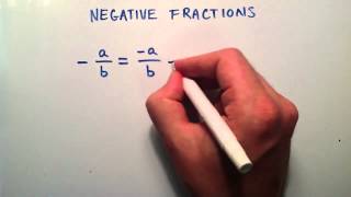 Negative Fractions  Intermediate Algebra  Lesson 5 [upl. by Frans366]