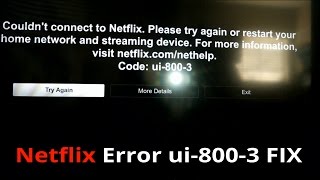 How To Fix Cant Connect to Netflix Code ui8003 Amazon Fire TV [upl. by Gisella]