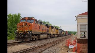 24 Hours on the BNSF Southern Transcon in La Plata MO  June 2223 2018 [upl. by Notak227]