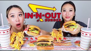 INNOUT MUKBANG 🍔🍟🤤  DOUBLE DOUBLE ANIMAL FRIES SODA [upl. by Maxfield]