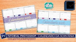 CALENDARIO 2016 da scrivania  Photoshop Tut 98 [upl. by Delcina]