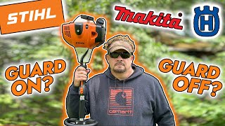 String Trimmer Guard ON or OFF Will it Destroy Your Stihl Echo or Husqvarna [upl. by Reilly991]