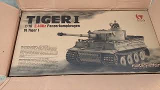 Taigen 116 RC Tiger Tank 1 Late Version Unboxing  TankUMuch [upl. by Prussian791]