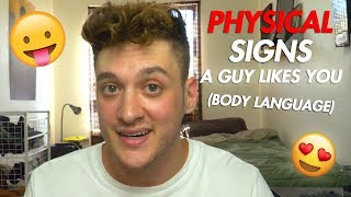 5 Physical Signs a Guys Likes You Body Language [upl. by Ilatan]