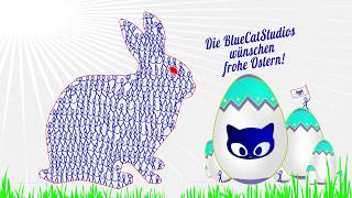 Ostervideo Frohe Ostern wünschen die Blue Cat Studios ostervideode [upl. by Ahsela37]